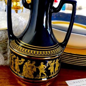 Spyropoulos Greece Vintage 24 K Gold Trim Vase